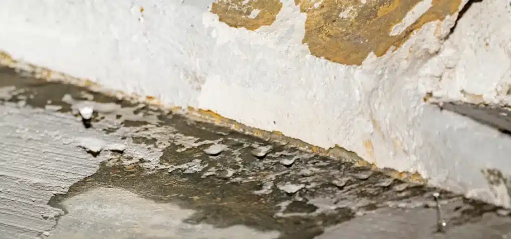 Roof leaks after a Kansas City snowstorm causing damage to a home in Belton, Missouri